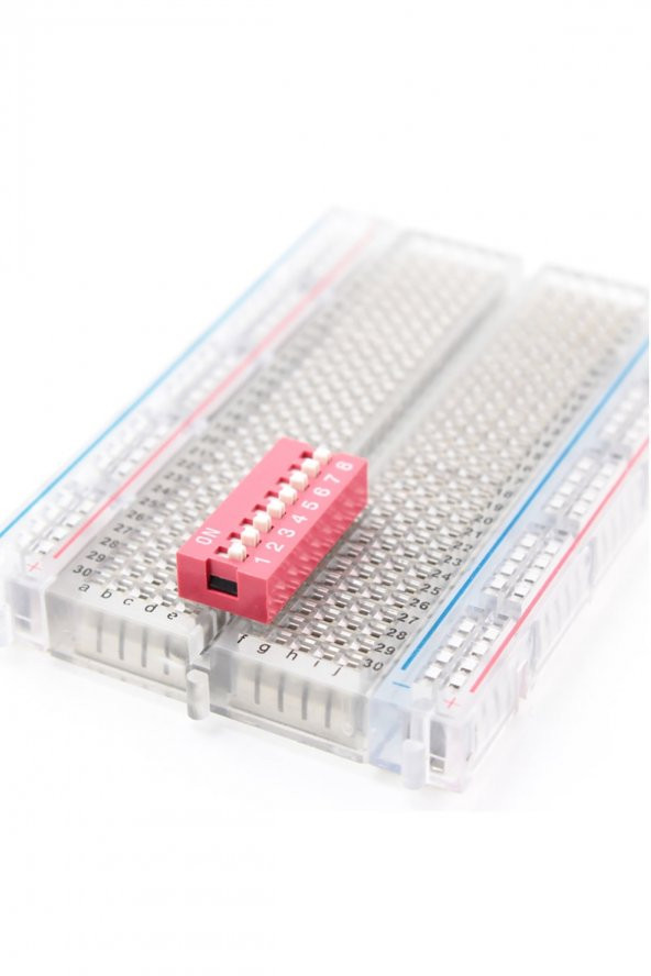 8li Dip Switch  8 Pin Kırmızı Anahtar Açık Kapalı Seçim Adres Ayar On Off Bağlantı - 6