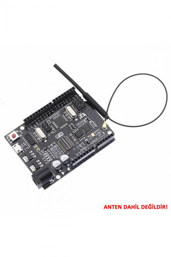 Arduino UNO R3 Wifi ESP8266 CH340  Micro Usb 32Mbit Kablosuz İnternet Kod Geliştirme Eğitim Kartı - 2