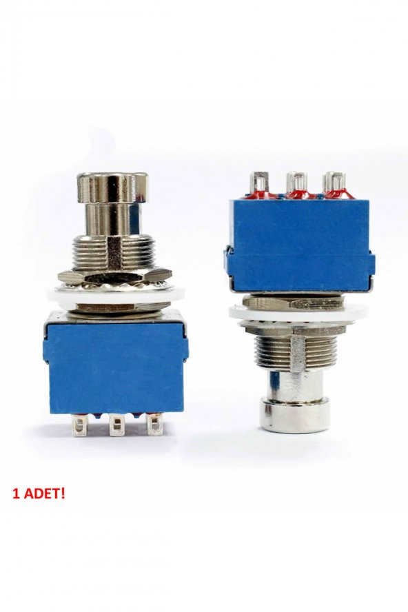 3PDT On/On/Off 3lü Anahtar  AC 250V 3A 9 Pin Switch Anlık Basmalı Buton - 6