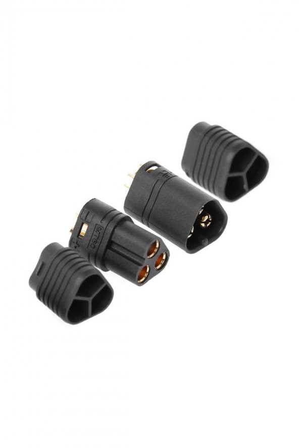MT60 3 Pin Dişi Erkek Konnektör Soket Çift  Amass 3.5mm 12Awg RC Esc Motor Drone Lityum LiP - 4