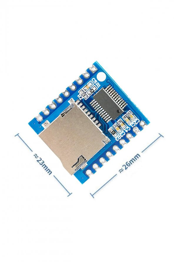 XY-V17B MP3 Wav Ses Çalma Modülü  Micro Sd 32Gb Hafıza FAT16 FAT32 24 Bit Dac