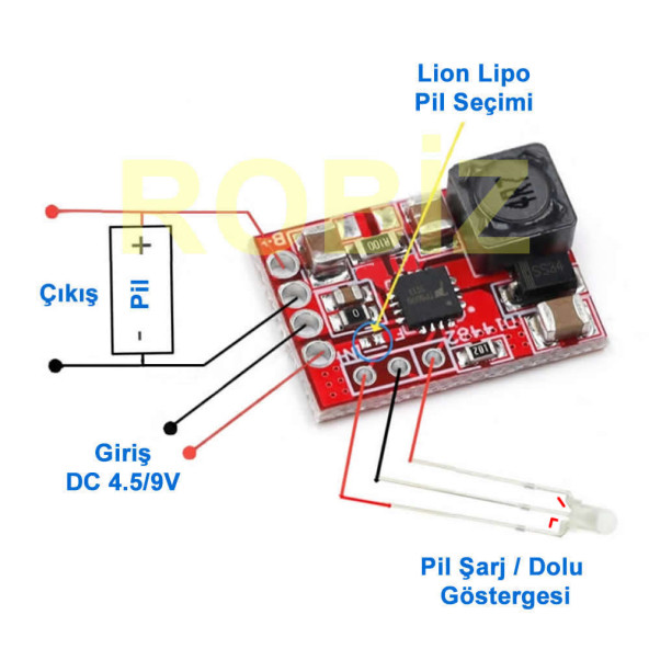 TP5000 2A 3.6V Lipo Lifepo4 Pil Şarj Modülü  1S 4.2V Lityum Li-Ion Batarya Akü Mp3 Mp4 Tablet Pda Telefon Telsiz - 8