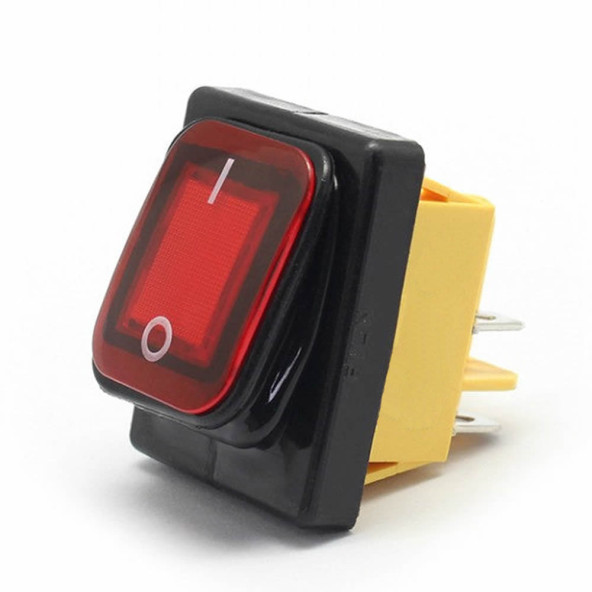 30A 250V On-Off Anahtar  Yüksek Akım Kcd4 4 Pin Buton IP67 Su Geçirmez Led Işıklı Rocker Switch - 3