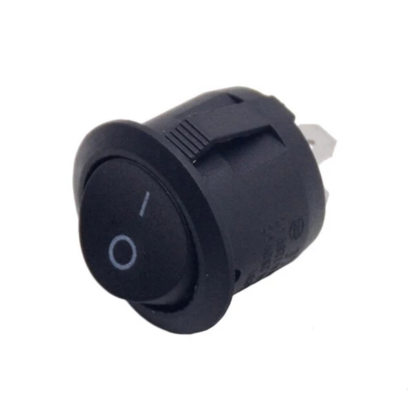 16mm Yuvarlak 2 Pin Anahtar Switch Mini Buton Kcd1 Siyah - 4