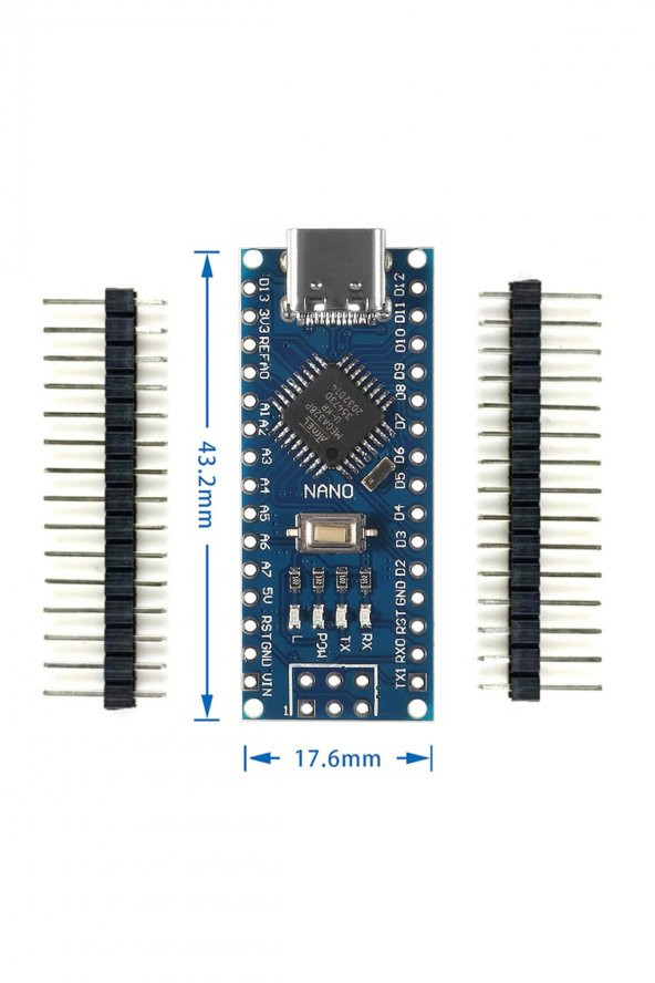 Arduino Nano 3.0 Type C Atmega328 CH340  Açık Kaynak Kod Yazılım Geliştirme