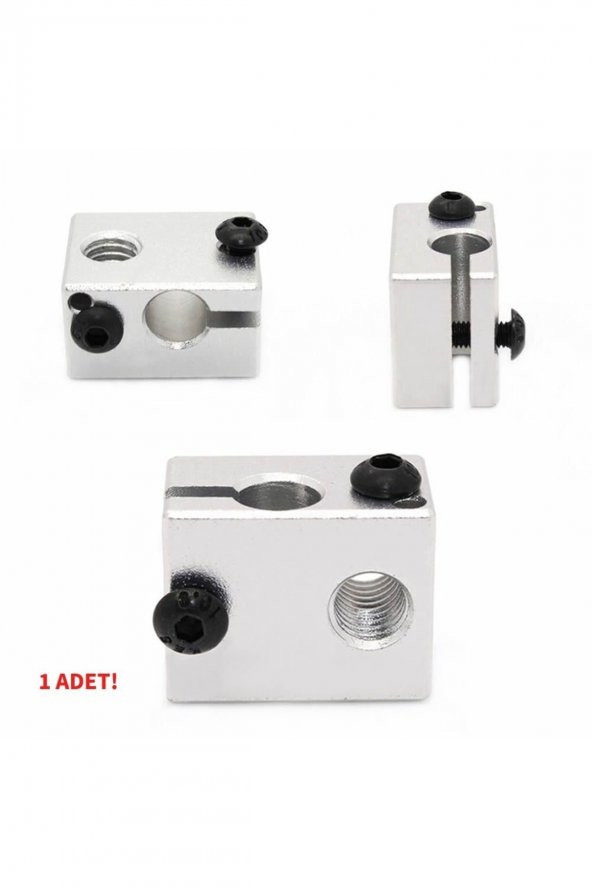 V6 3D Yazıcı Alüminyum Extruder Isıtıcı Blok  1.75 / 3.0mm Filament Uyumlu - 3