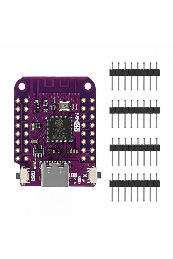 ESP32 S2 Mini Geliştirme Kartı Wifi Type-C  240Mhz 4MB Flash 2MB PSRam MicroPython Wemos Lolin - 3