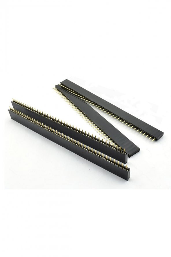 4 Adet 1x40 Pin Dişi Header  Tek Sıra 2.54mm 180 Derece Kesilebilir Bölünebilir - 4