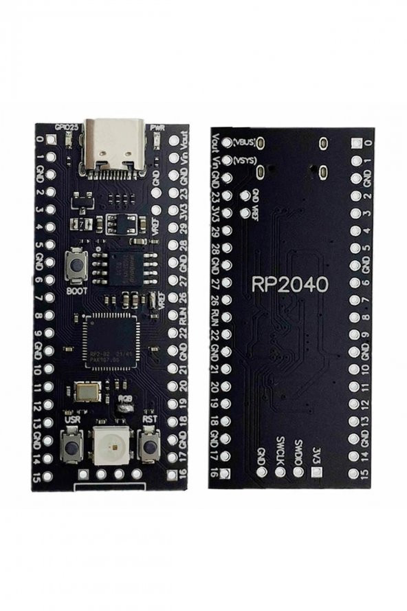 Raspberry Pi Pico RP2040 16Mb Modül  Type C Dual Core 264Kb Arm Cortex-M0+ Micro Kontrolör - 3