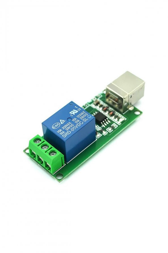1 Kanal USB Röle Kontrol Modülü  Bilgisayardan Cihaz Açma Kapama Hid Usb NO NC 220V 10A - 2