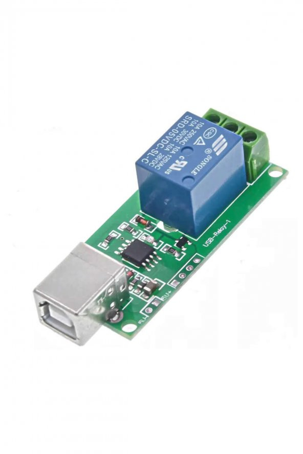 1 Kanal USB Röle Kontrol Modülü  Bilgisayardan Cihaz Açma Kapama Hid Usb NO NC 220V 10A - 3