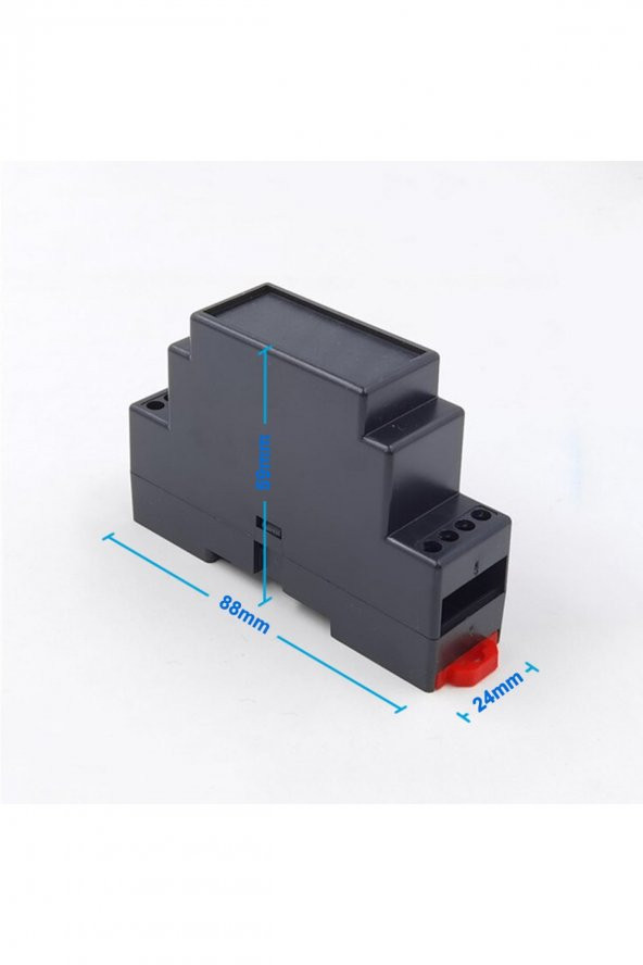 Ray Tip Siyah Plastik Kutu 24 x 59 x 88mm  Elektronik Devre Proje Prototip Sigorta Röle Otomasyon