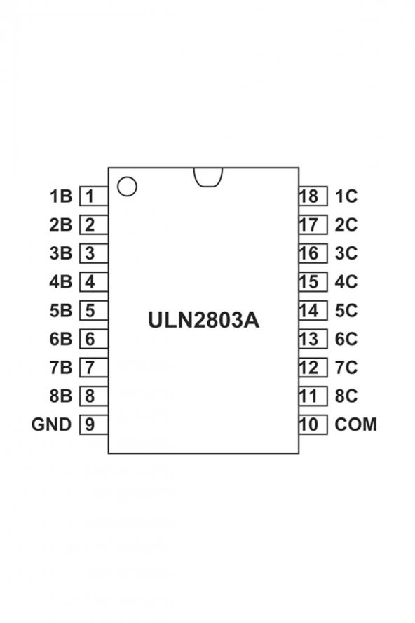 ULN2803A NPN 8 Adet Darlington Transistör Sürücü Entegre Sop18 Smd 18 Bjt Bipolar - 6
