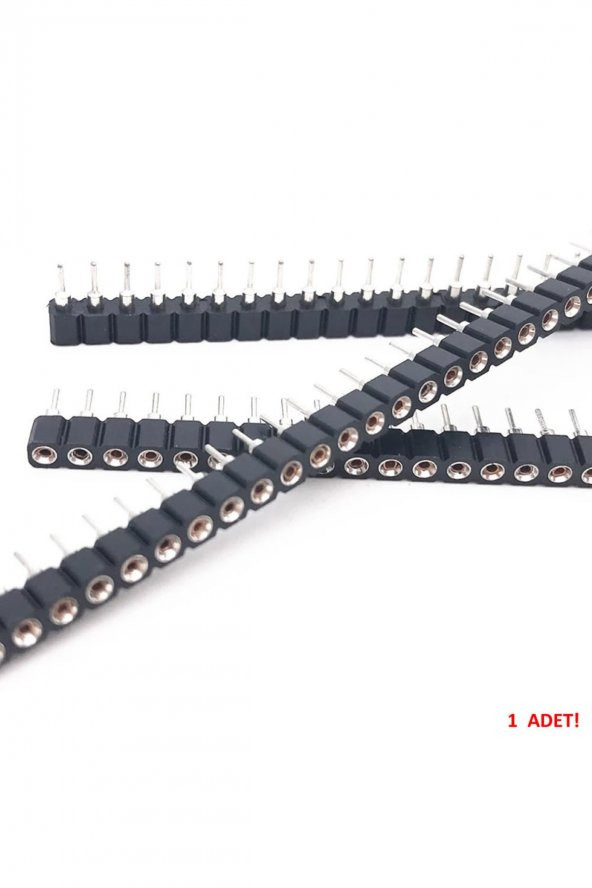 1x40 Pin Precision Dişi Header  Tek Sıra 2.54mm 180 Derece Yuvarlak Kırılabilir Bölünebilir - 5