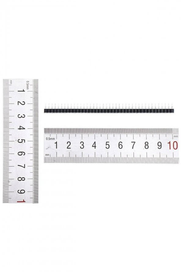 1x40 Pin Precision Dişi Header  Tek Sıra 2.54mm 180 Derece Yuvarlak Kırılabilir Bölünebilir - 7