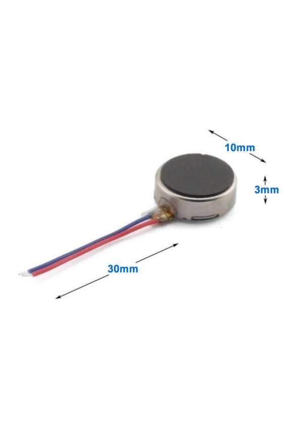 Titreşim Motoru 10mm 1027  12000 Rpm DC 2V/5V Küçük Telefon Oyuncak Saat Düğme Para