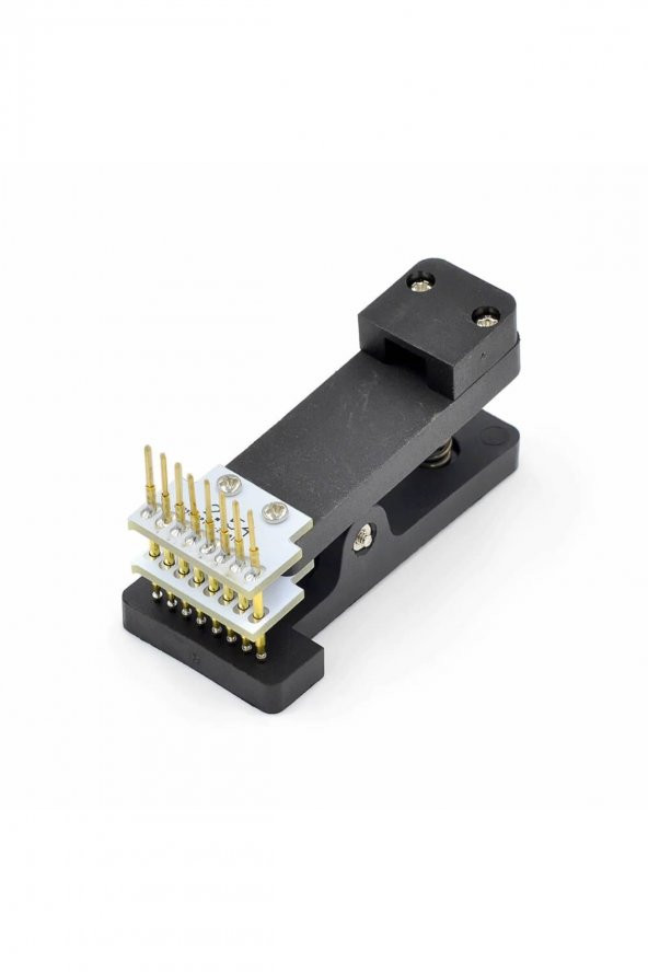 8 Pin Programlama Aparatı  2.54mm Pogo Pin Yaylı Mandal Klips Seri Üretim Entegre