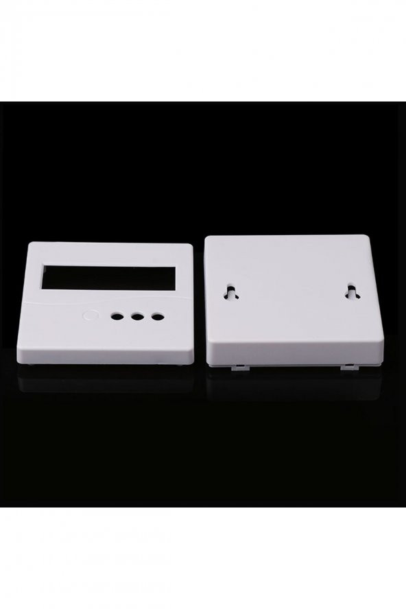 Plastik Proje Kutusu 86x86mm Beyaz  Duvara Yüzeye Montaj Tip 1602 Lcd 3 Buton Elektronik Devre - 7