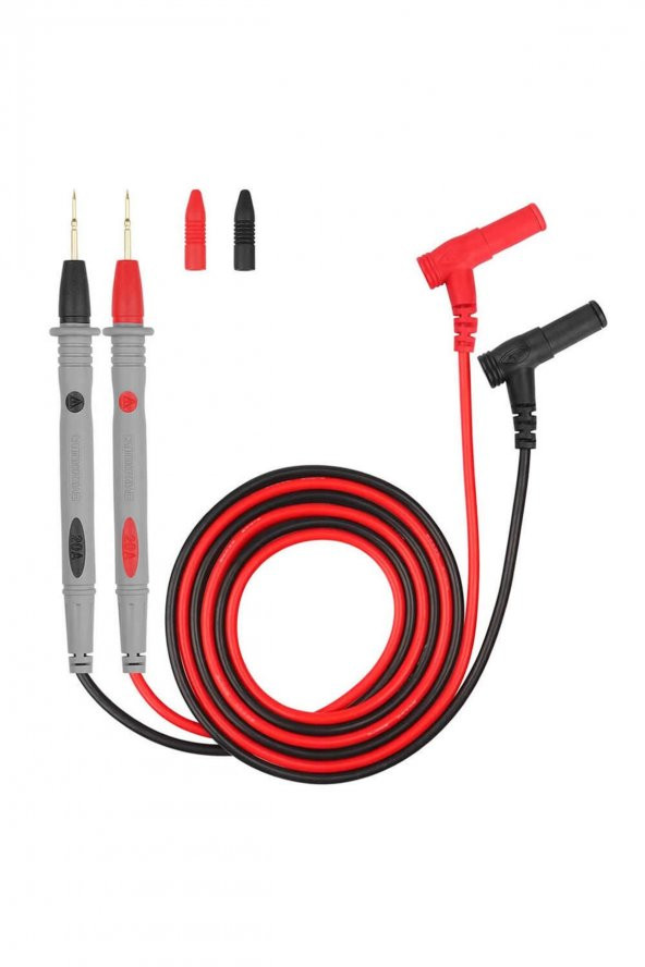 1 Çift İğne Uçlu Multimetre Probu 1000V 20A  Tüm Multimetreler ile Uyumlu Test Ölçüm Kalosu - 6