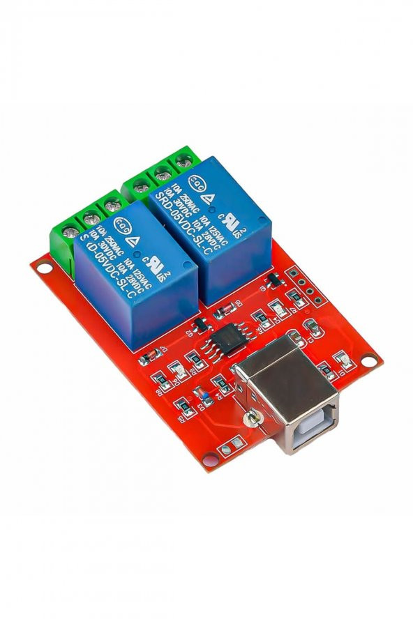 2 Kanal USB Röle Kontrol Modülü  Bilgisayardan Cihaz Açma Kapama Hid Usb NO NC 220V 10A Anahtar - 5