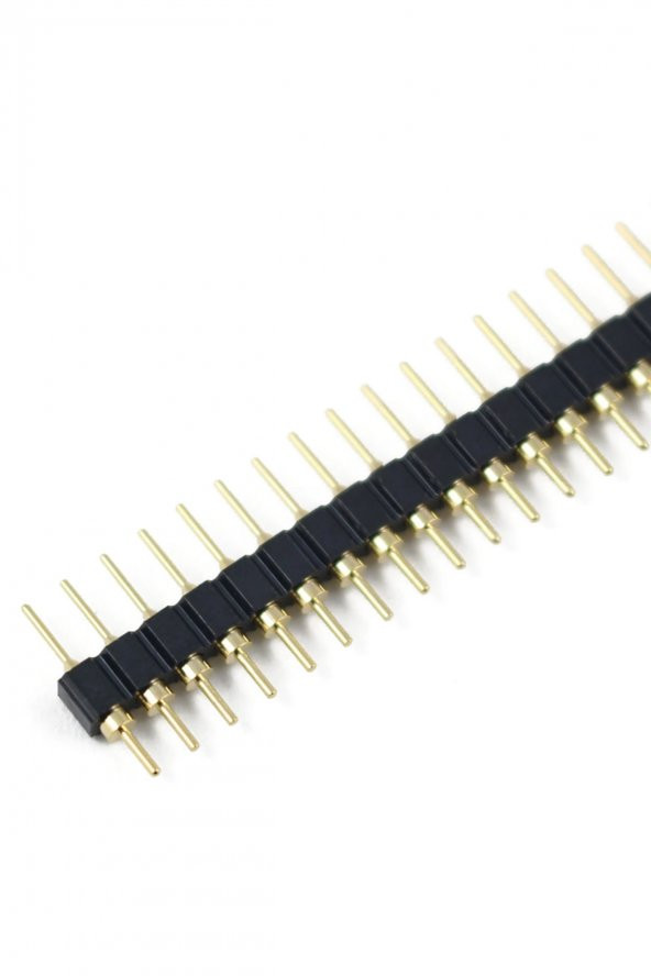 1x40 Pin Precision Erkek Header  Tek Sıra 2.54mm 180 Derece Altın Kaplama Yuvarlak Kırılabilir - 2