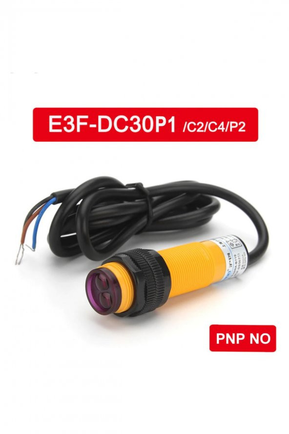 E3F-DS30P1 IR Kızılötesi Mesafe Sensör  PNP NO İnfrared Optik 30cm Engel Cisim Algılayıcı