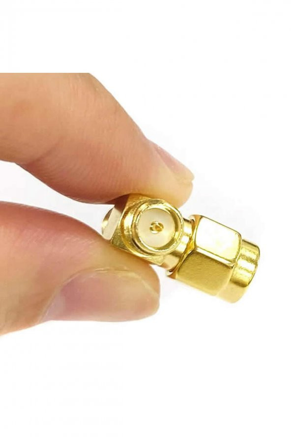 SMA T Soket 1x Rpsma Erkek 2x Rpsma Dişi  Altın Kaplama Soket 0-6GHz RF Wi-Fi Anten FPV Lora - 2