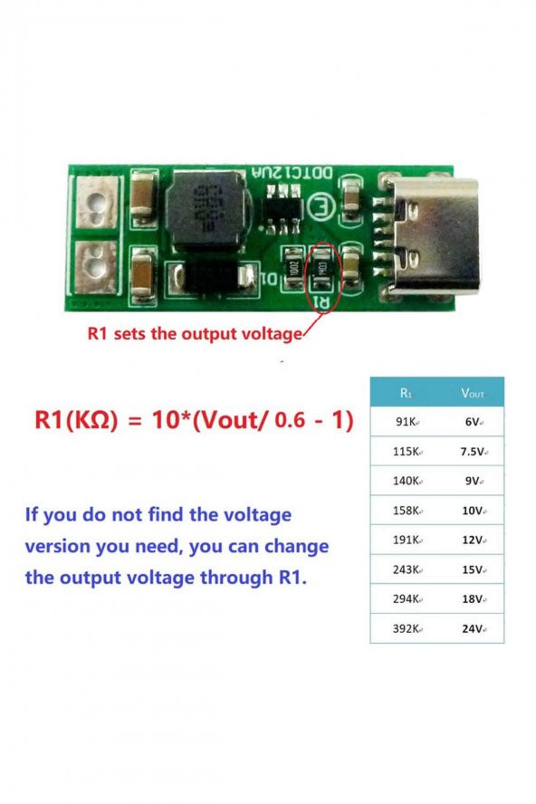 Type C USB 5V to 12V Boost Modül  9W DC Voltaj Yükseltici Taşınabilir Minik Güç Kaynağı Step Up - 5