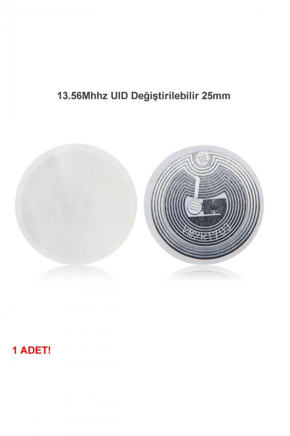 13.56Mhz UID Değiştirilebilir 25mm Rfid Etiket  Nfc Okunabilir Yazılabilir Göstergeç 13.56 Mhz