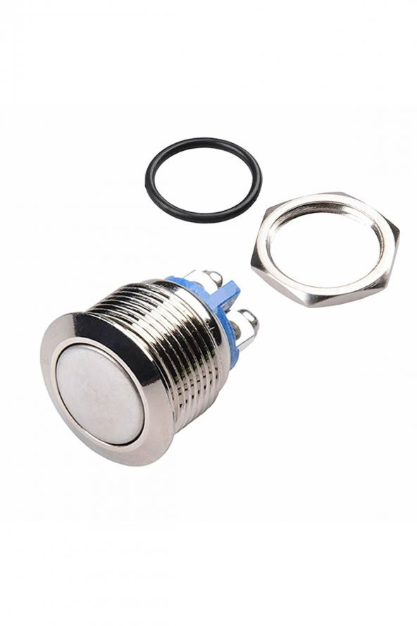 16mm Metal Panel Montaj Düz Kafa Push Buton NO  DC 6A 12V AC 3A 250V IP67 Su Geçirmez - Resim 7