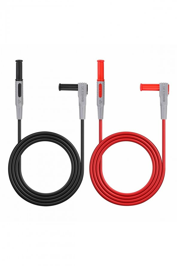1 Çift P1033 Multimetre Probu 4mm Banana Tip Soket 1000V 10A  CATIII 1 Metre Kablo Voltmetre