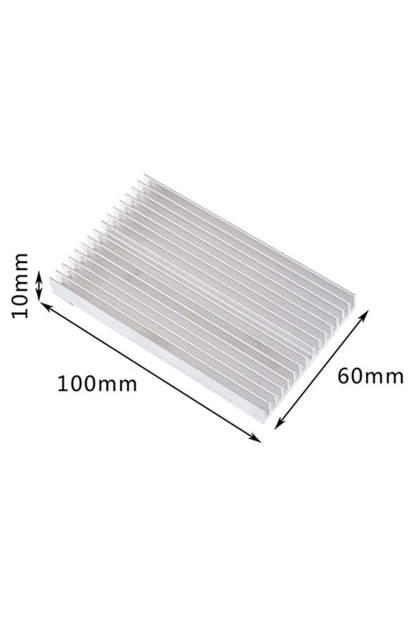 6cm x 10cm x 1cm Alüminyum Metal Soğutucu Blok  Radyatör Amfi Led Entegre Transistor Vga Ram Memory - 4