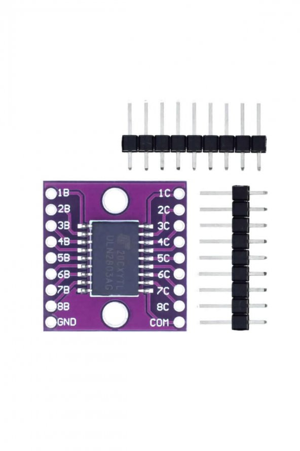 ULN2803A NPN 8 Adet Darlington Transistör Sürücü Entegre Modülü Bjt Bipolar Yüksek Voltaj Akım - 7