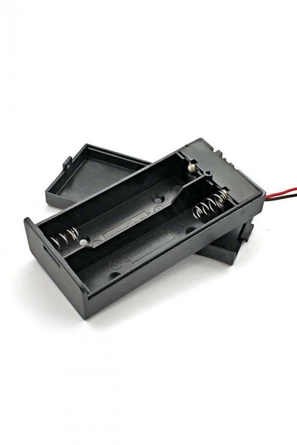 18650 2li Pil Kutusu On/Off Anahtar 15cm Kablolu  2 Adet Seri Lityum Lion DC 7.4V Kapaklı Batarya - 6