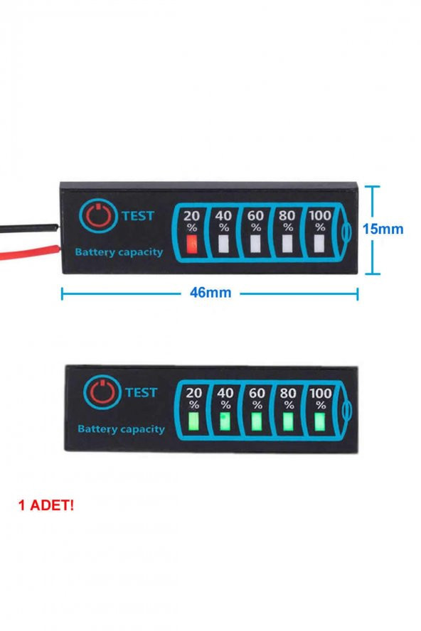 5-30V Pil Kapasite Göstergesi 2S / 8S Li-ion LiFePO4 Kurşun Asit Batarya Akü Seviye Kapasite - 8