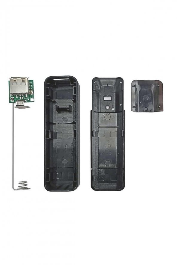 Usb Powerbank Devreli Kutu Mobil Güç Kaynağı DIY 3.7V 18650 Lityum Pil Batarya Akü Micro Usb - 3