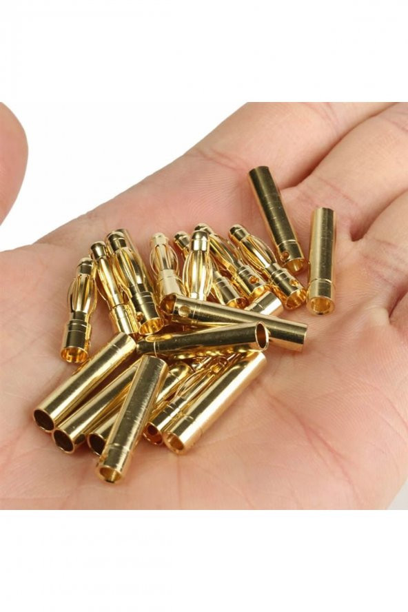 4 Çift 4mm Altın Kaplama Banana Dişi Erkek Soket  40A Pil Batarya Lion Bullet Plug Kablo - 2