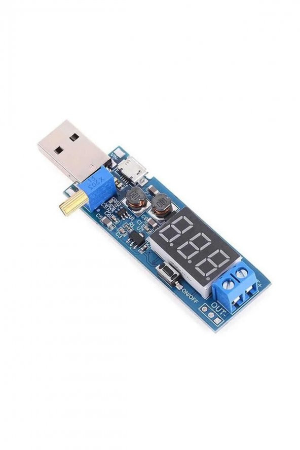Usb Ayarlı Güç Kaynağı Modülü HW-132  Voltaj Yükseltici Düşürücü DC 0.6V / 25V - 6