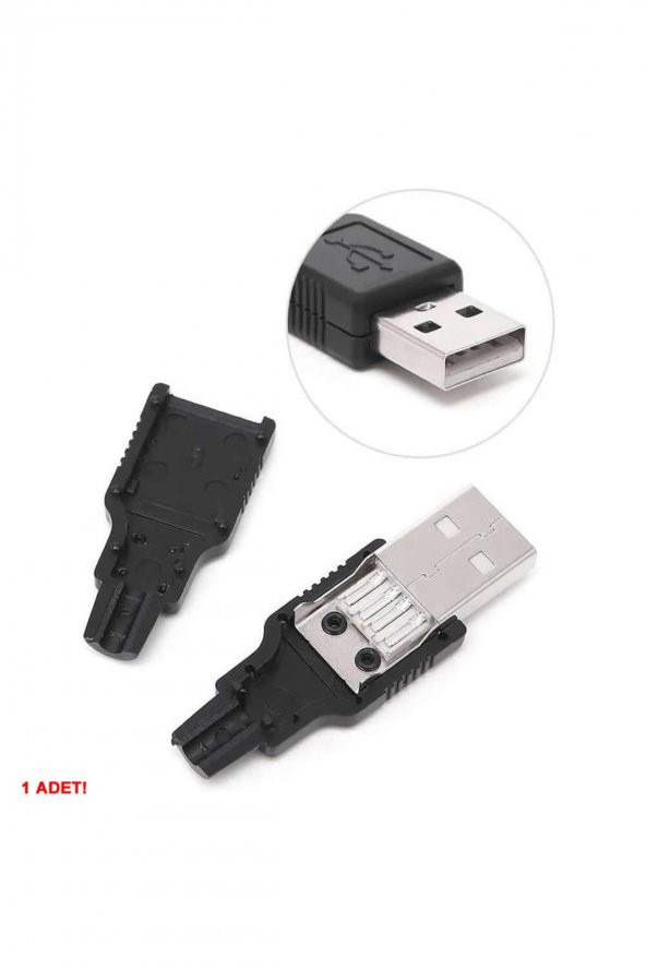 Kutulu Usb Type A Erkek Soket  USB 2.0 4 Pin Plastik Kapak  DIY Tip Elektronik Cihaz Usb - 5