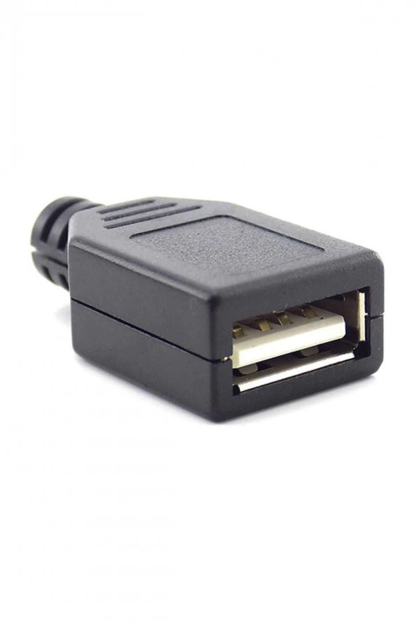 Kutulu Usb Type A Dişi Soket  USB 2.0 4 Pin Plastik Kapak DIY Tip Elektronik - 6