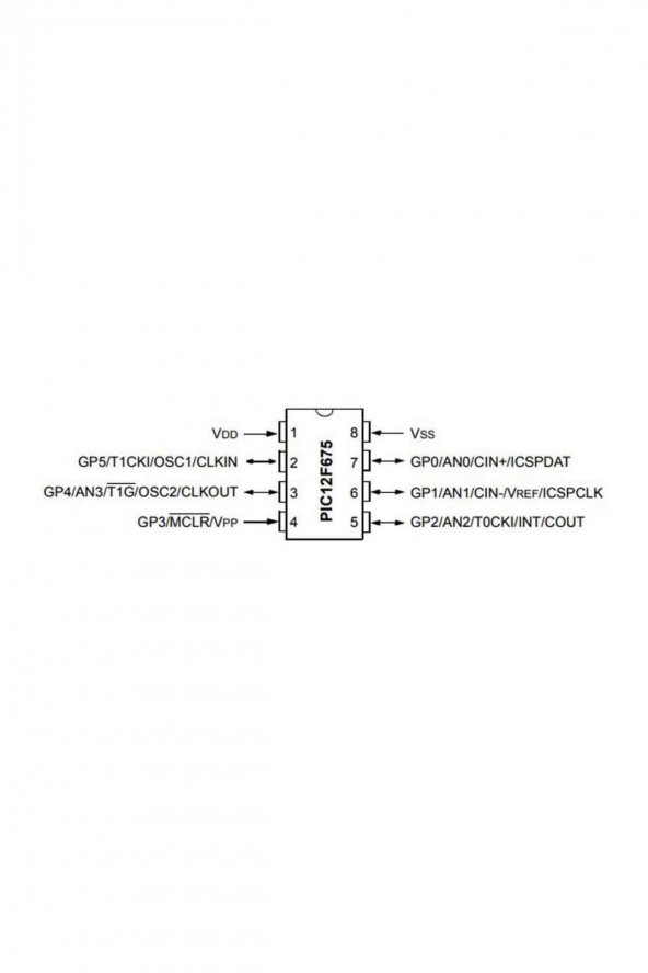Microchip PIC12F675-I/SN So8  8 bit 20Mhz Mcu Entegre IC 12F675 SMD SOIC-8 - 4