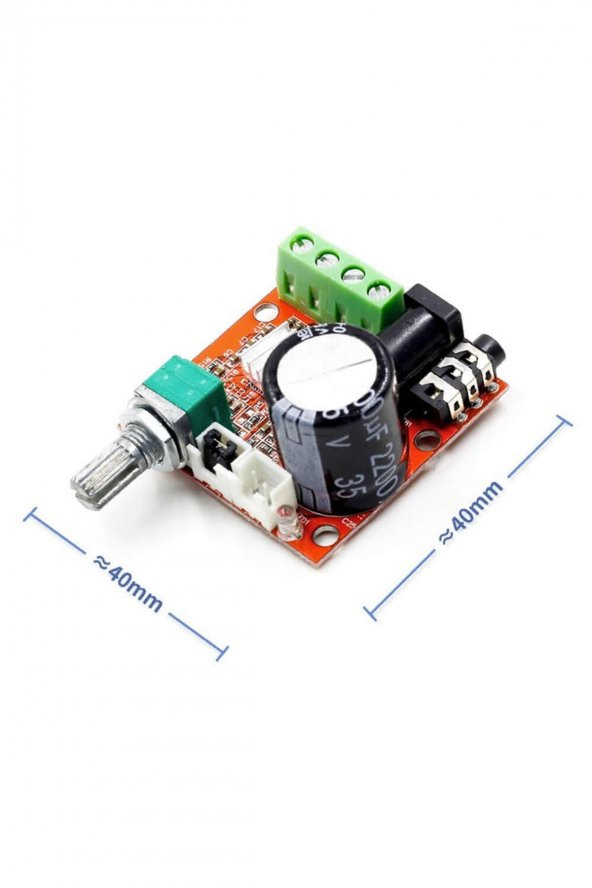 PAM8610 2x 10W Stereo Amplifikatör Modül  DC 6-15V Class D Amfi Devresi Ses Kontrol Potu  4 8 Ohm