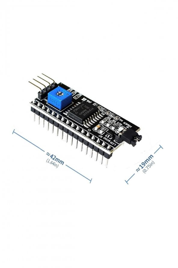 IIC I2C Seri LCD Modül  PCF8574 Adaptör Çevirici Sürücü Kart 1602A 1604A 2004A Kontrast Potu