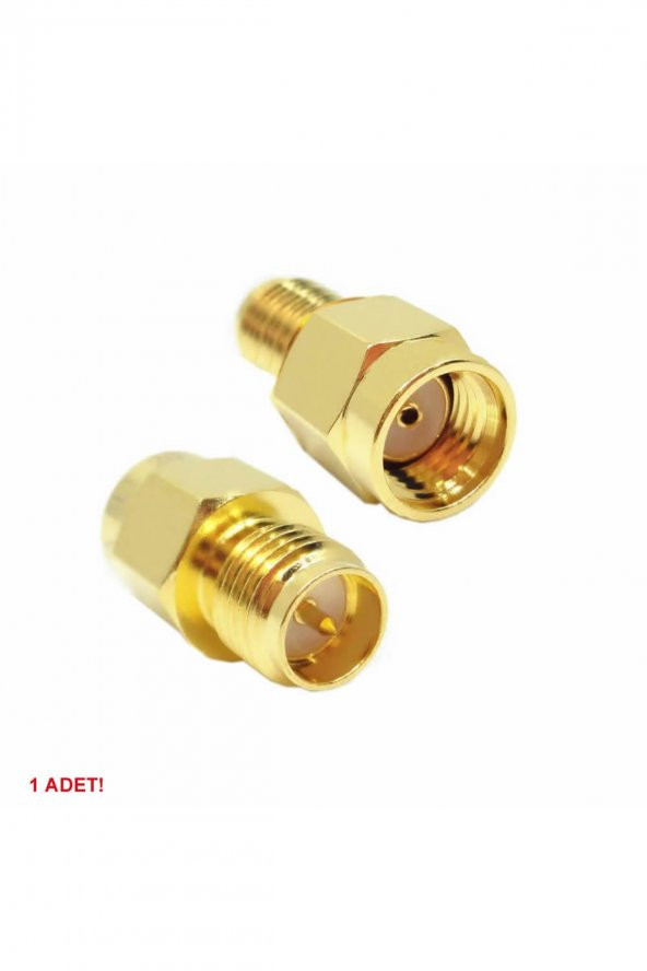 RP SMA Erkek to RP SMA Dişi Adaptör Soket  Altın Kaplama Soket 0-6GHz RF Wi-Fi Anten FPV Lora Helium - 3