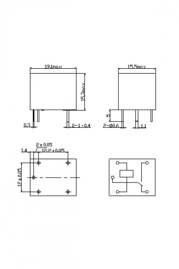 Songle 250V 10A SRD-12VDC-SL-C 12V DC Röle  5 Pin Pcb Montaj Tip 220V NO NC Güç Rölesi - 8