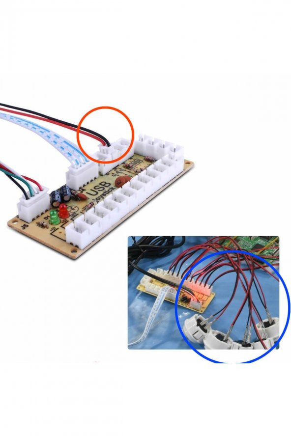 5 Adet 30cm Buton Kablosu 2.8mm Terminal to 2.54mm Jst Soket Arcade PC Joystick Oyun Kol Konsol - 8