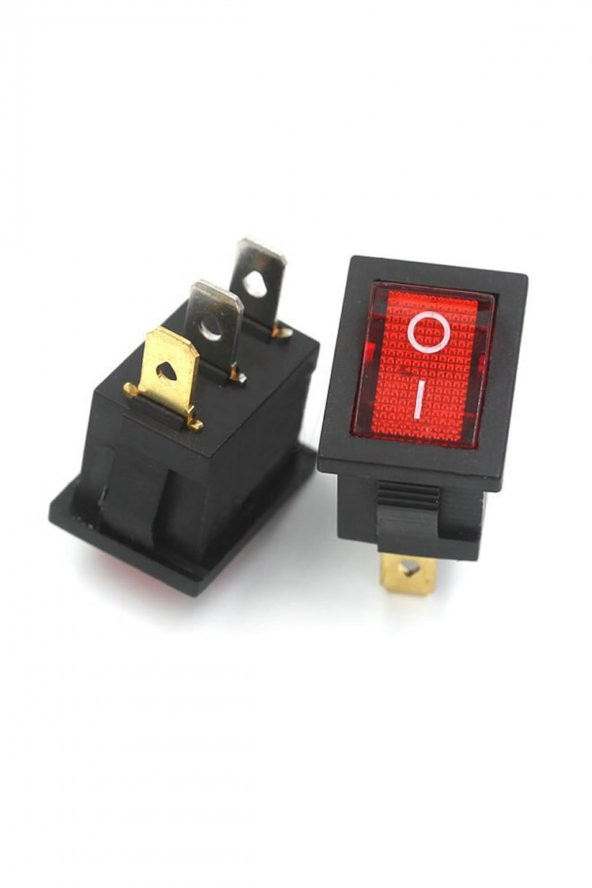 3 Pin Anahtar Ledli Kcd1 Rocker Switch Mini Buton ON / OFF 10A - 5