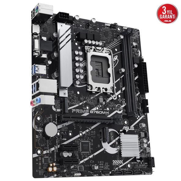 ASUS PRIME B760M-K D5 DDR5 8000Mhz(OC) RGB M.2 MATX 1700P - 9