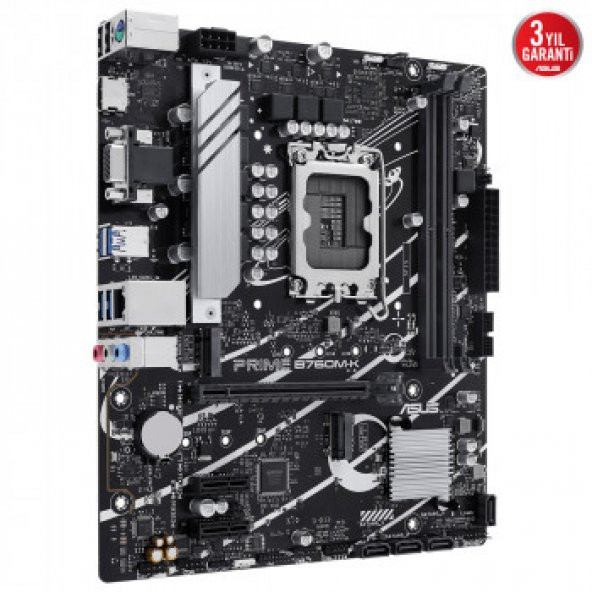 ASUS PRIME B760M-K D5 DDR5 8000Mhz(OC) RGB M.2 MATX 1700P - 3