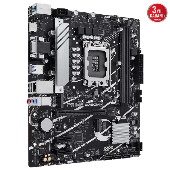 ASUS PRIME B760M-K D5 DDR5 8000Mhz(OC) RGB M.2 MATX 1700P - 8